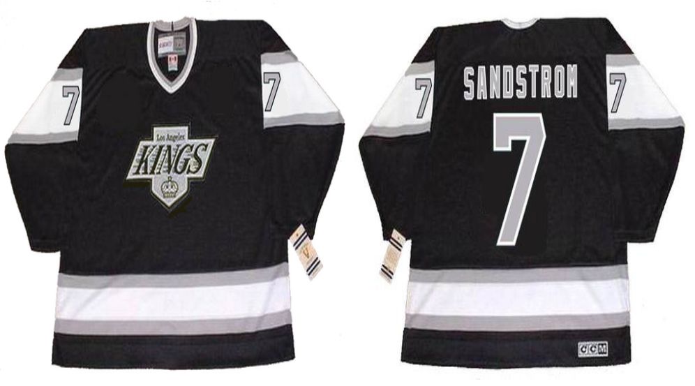 2019 Men Los Angeles Kings 7 Sandstrom Black CCM NHL jerseys